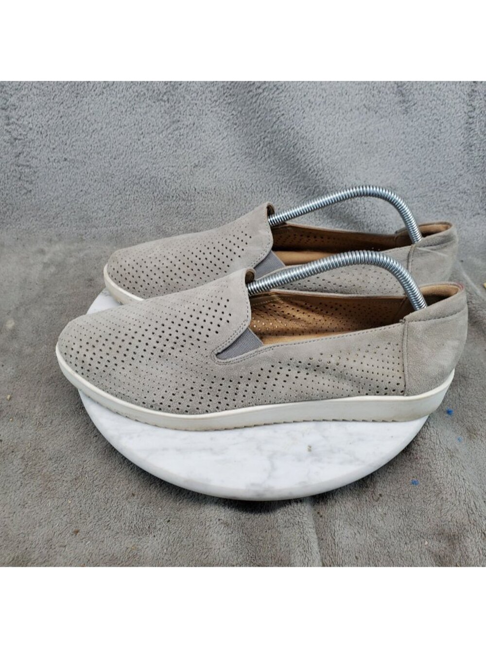 Naturalizer Shoes Womens Size 11 Bonnie Gray Suede Slip On Sneakers *Read*